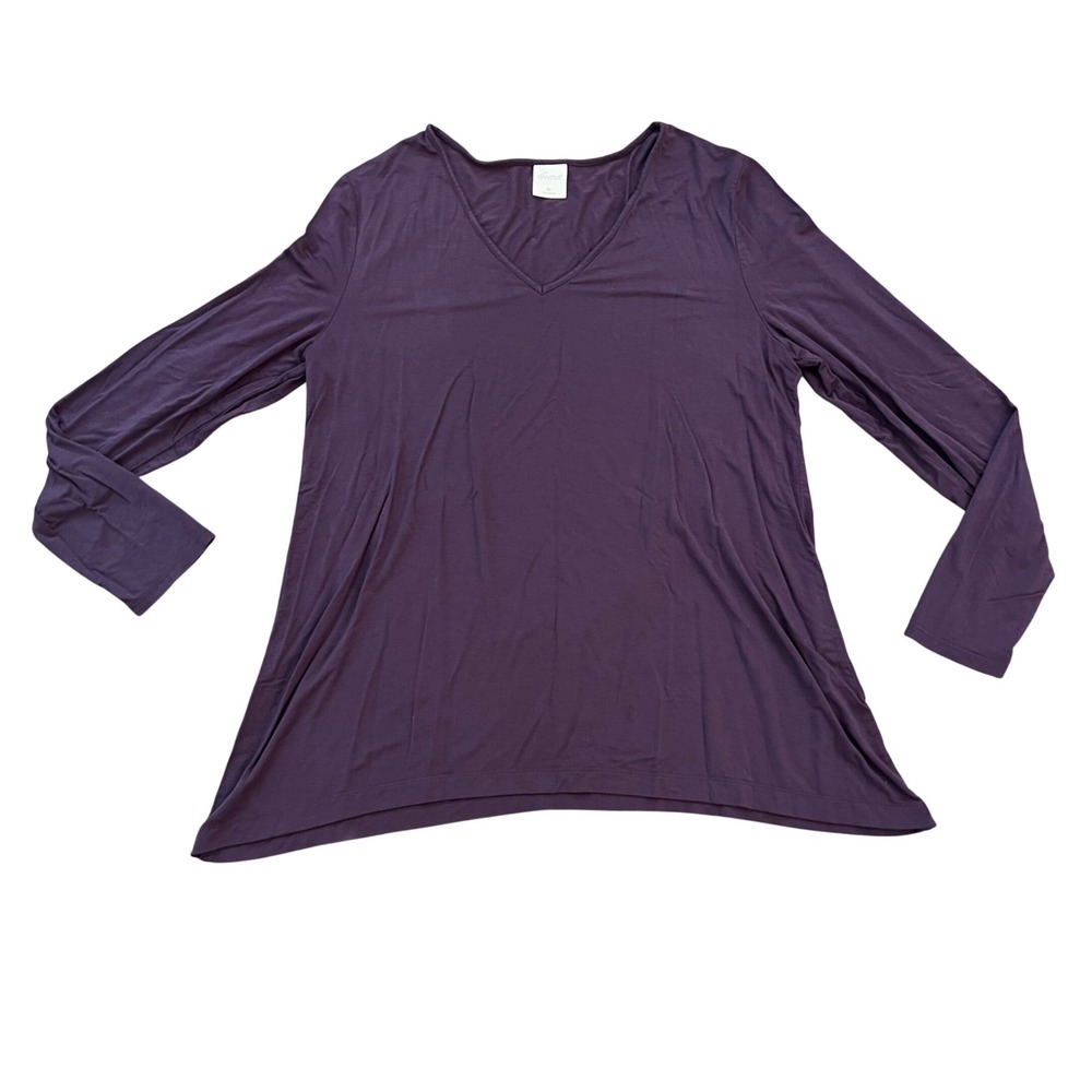Soma Womens Medium Purple V-Neck Long Sleeve